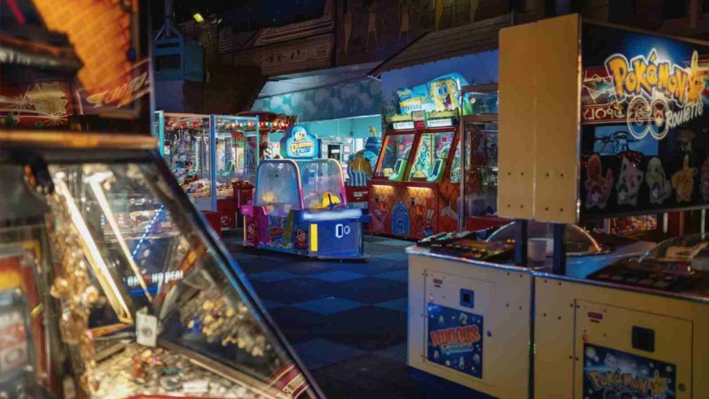Arcade game machines in New Brighton, UK