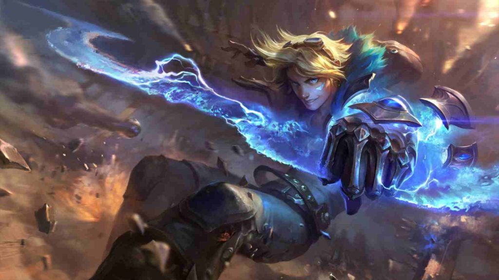 LoL AD carry champion Ezreal base splashart official wallpaper