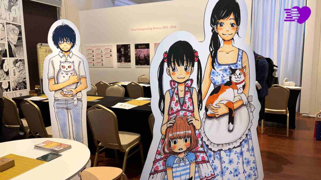 March Comes in Like a Lion character cutouts at ACM during media panel