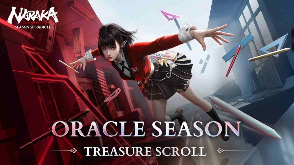 Naraka Bladepoint Season 20 Battle Pass Treasure Scroll is campus-themed