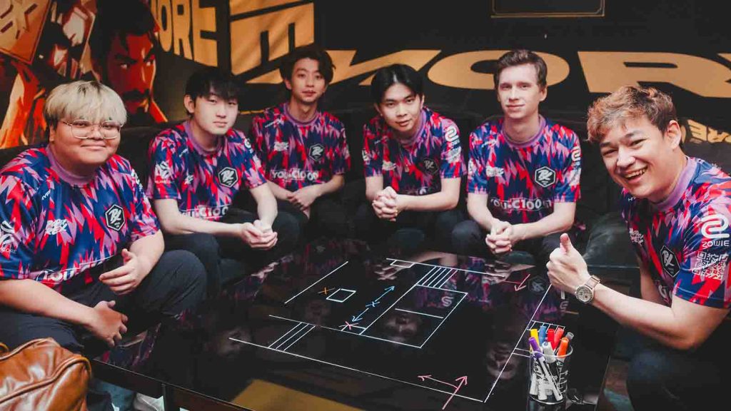 LOS ANGELES, CALIFORNIA - AUGUST 21: Paper Rex is seen at VALORANT Champions Los Angeles Grand Finals pre-tape at the Kia Forum on August 21, 2023 in Los Angeles, California.