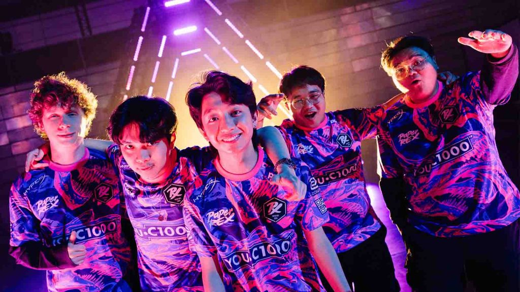 MADRID, SPAIN - MARCH 13: Paper Rex seen onstage at VALORANT Masters Madrid Swiss Stage rehearsal at the Madrid Arena on March 13, 2024 in Madrid, Spain.