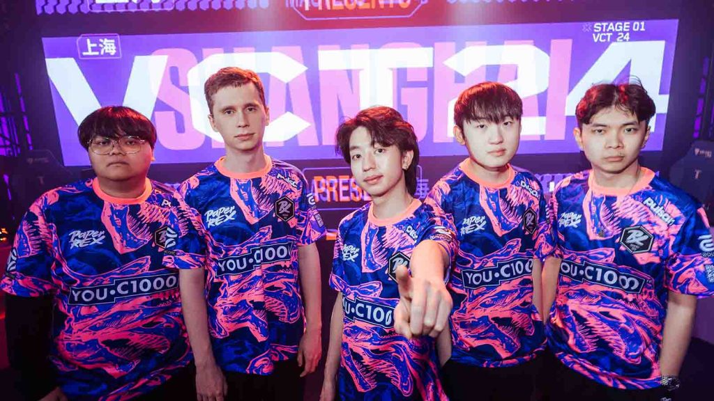 SHANGHAI, CHINA - MAY 21: Paper Rex at the VALORANT Masters Shanghai Features Day on May 20, 2024 in Shanghai, China.