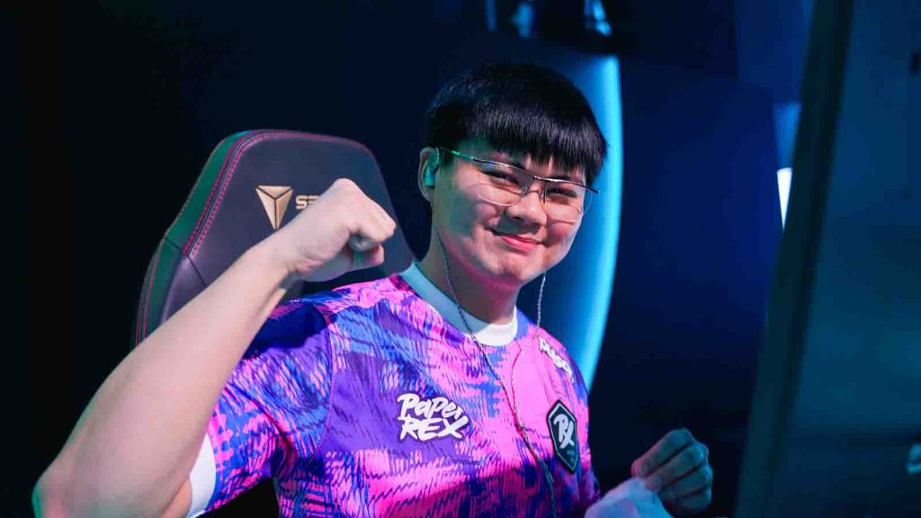 Paper Rex Valorant player Patrick "PatMen" Mendoza at VCT Pacific Stage 1 in 2025