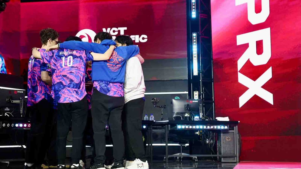 Paper Rex Valorant roster seen on the VCT Pacific Stage 2 Sangam Colosseum in 2024