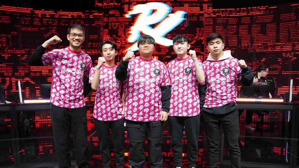 Paper Rex Valorant roster seen on stage of the VCT Pacific League in 2023