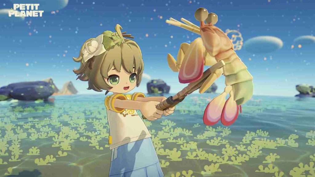 Fishing out a lobster in Petit Planet official screenshot