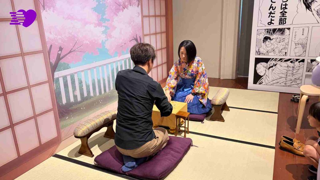 Shogi demonstration at Shogi in Manga exhibition opening at ACM Singapore