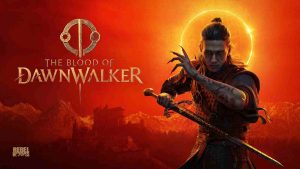 The Blood of Dawnwalker key visual featuring half-human half-vampire Coen posing in a stance