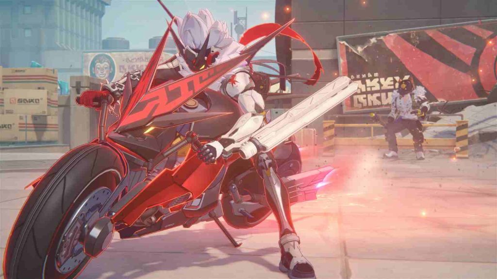 Starlight Billy riding a motorbike in Zenless Zone Zero official screenshot 