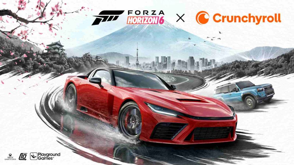 Forza Horizon 6 x Crunchyroll collaboration key visual