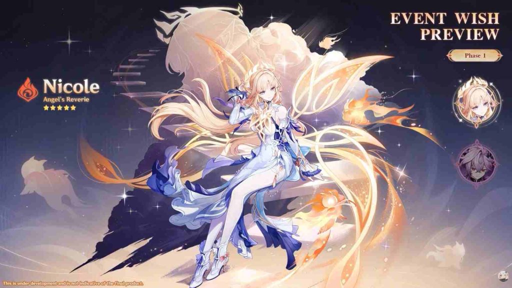 Genshin Impact Luna VII banner phase 1 featuring 5-star character Nicole