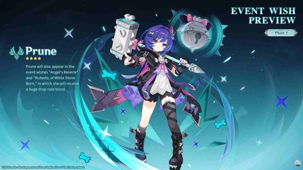 Genshin Impact Luna VII banner phase 1 featuring new 4-star character Prune