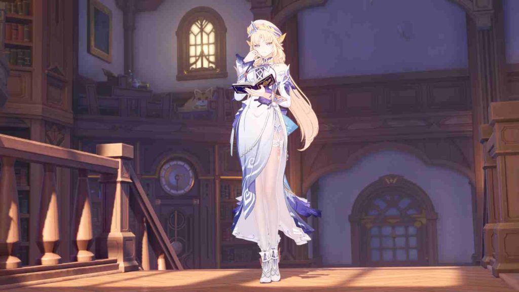 Nicole standing still and posing in official Genshin Impact screenshot