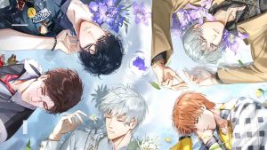Light and Night characters Xiao Yi, Lu Chen, Qi Sili, Zha Lisu, and Xia Mingxing lying down surrounded by flowers.