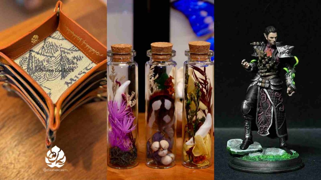 Lion City Faire workshop offerings include leathercrafting, Taxidermy, and figure miniature painting