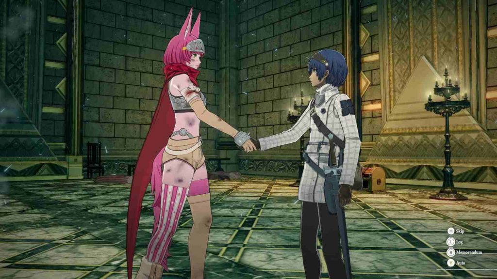 Will in Metaphor: ReFantazio shaking hands with Catherina Grann