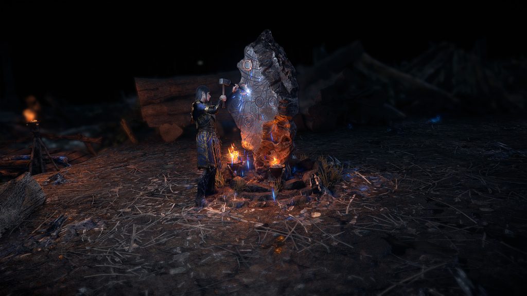 The Runes of Aldur league introduces players to Farrow, a young blacksmith who helps uncover the ancient Kalguuran origins of Ezomyte Runesmithing