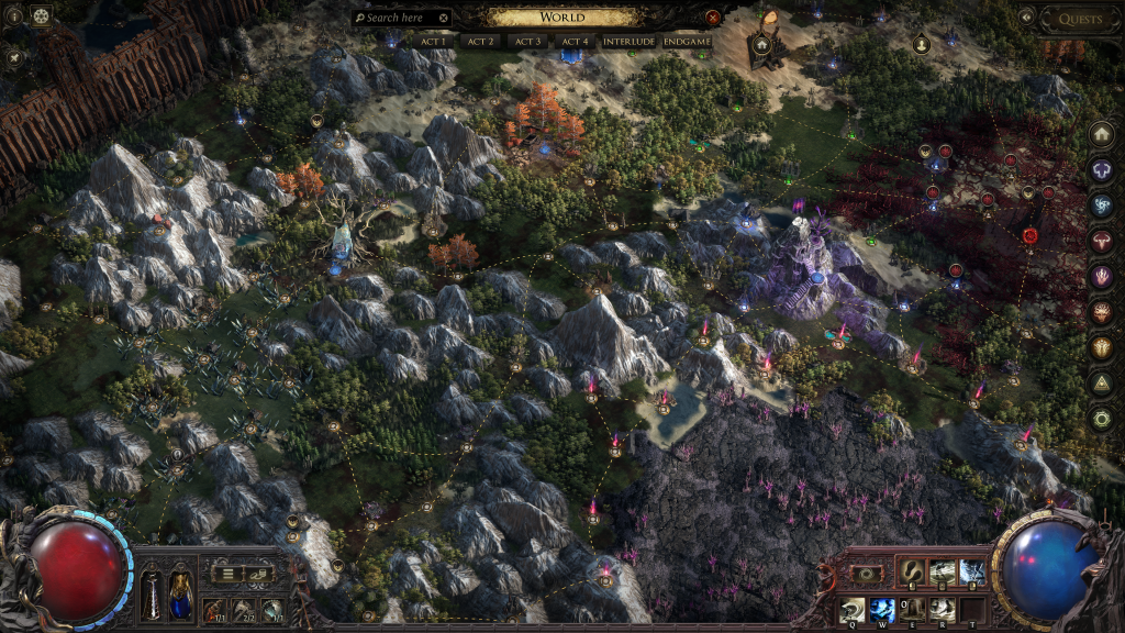 The Atlas of Worlds has been heavily revamped. The endgame now features fixed points of interest at specific locations, giving players clear objectives to discover.