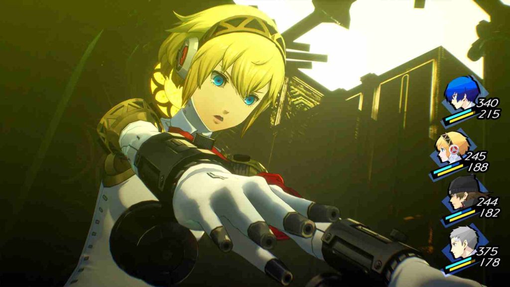 Aigis in Persona 3 Reload in battle in official screenshot