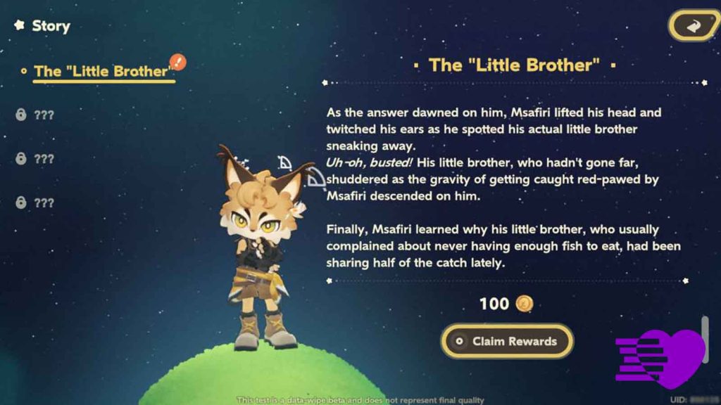 Msafiri's story titled "The Little Brother" in Petit Planet.