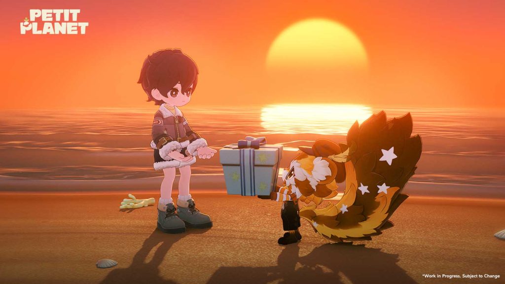 A Planet Tender in Petit Planet receiving a gift from Glenn.