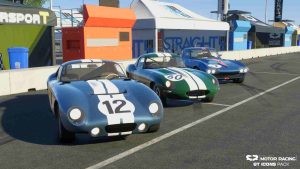 Project Motor Racing GT Icons pack DLC GT 60 class cars which features timeless racers: the 1965 Chevrolet Corvette Grand Sport, the 1964 Shelby Daytona Coupe, and the 1965 Jaguar E-Type Lightweight.