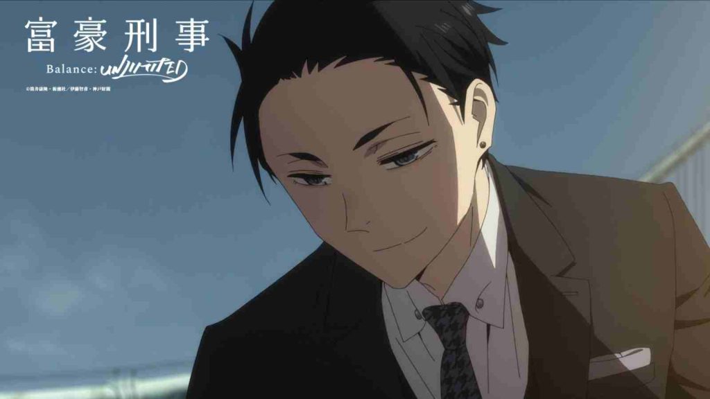 Daisuke Kambe grinning in The Millionaire Detective Balance: Unlimited anime season 1 episode 11