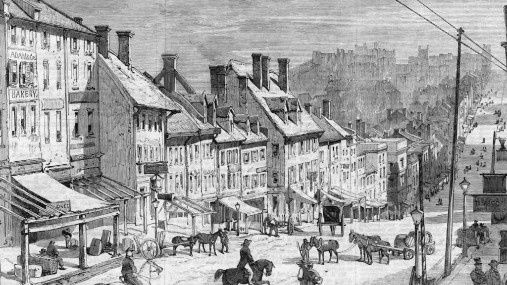 A depiction of Civil War in America: High-Street, Richmond, Virginia published in William Little on 1862-07-26