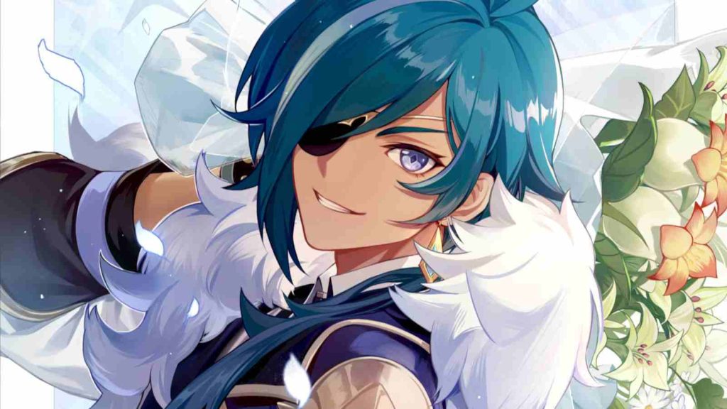 4-star Cryo character Kaeya birthday art (2021)