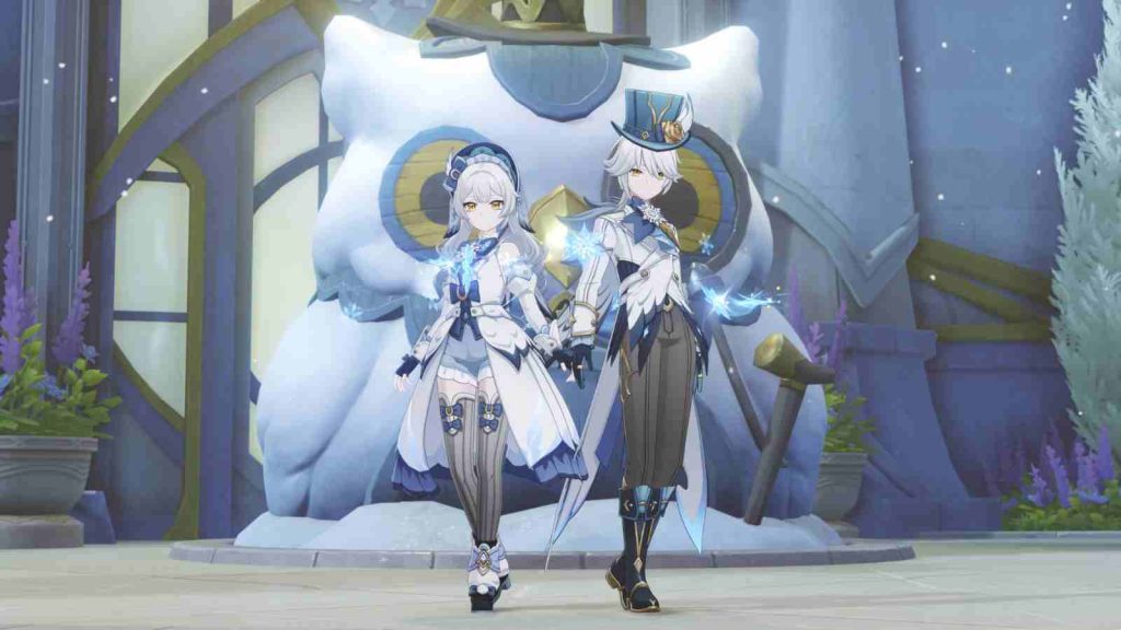 Frosty Plume is a 5-Star Cosmetic Set in Miliastra Wonderland. It can be obtained from the Event Ode Frosty Court. 