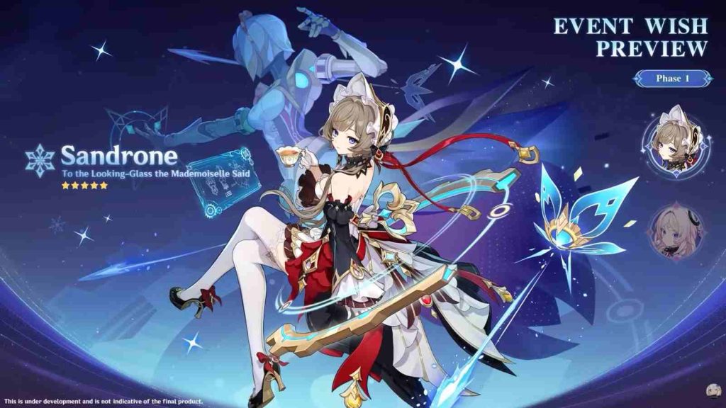 Genshin Impact version 6.7 banner phase 1 featuring 5-star character Sandrone