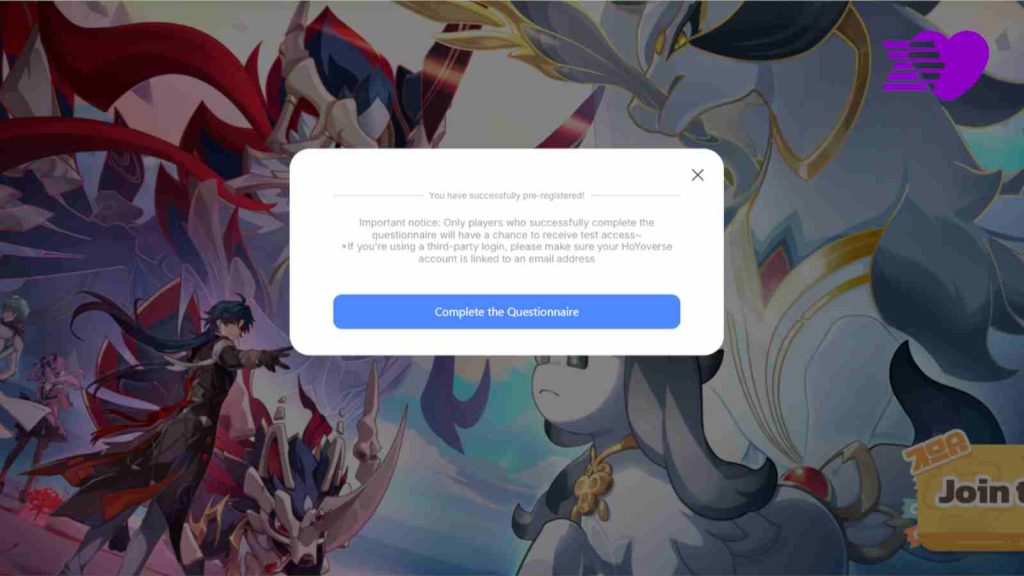 Nexus Anima Beta Test successfully pre-registered screen