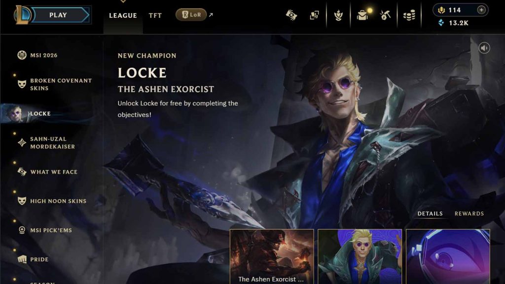 Locke in the League of Legends client.