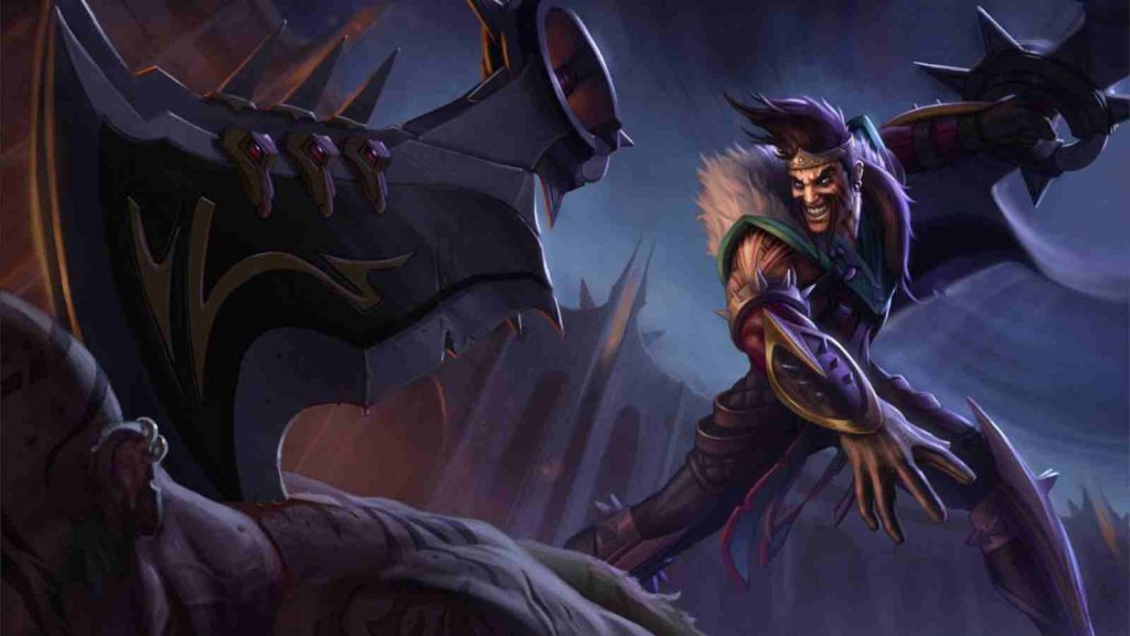 League of Legends marksman champion Draven base splashart