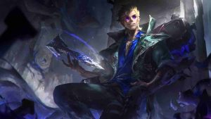 Mid lane assassin Locke official splashart in League of Legends