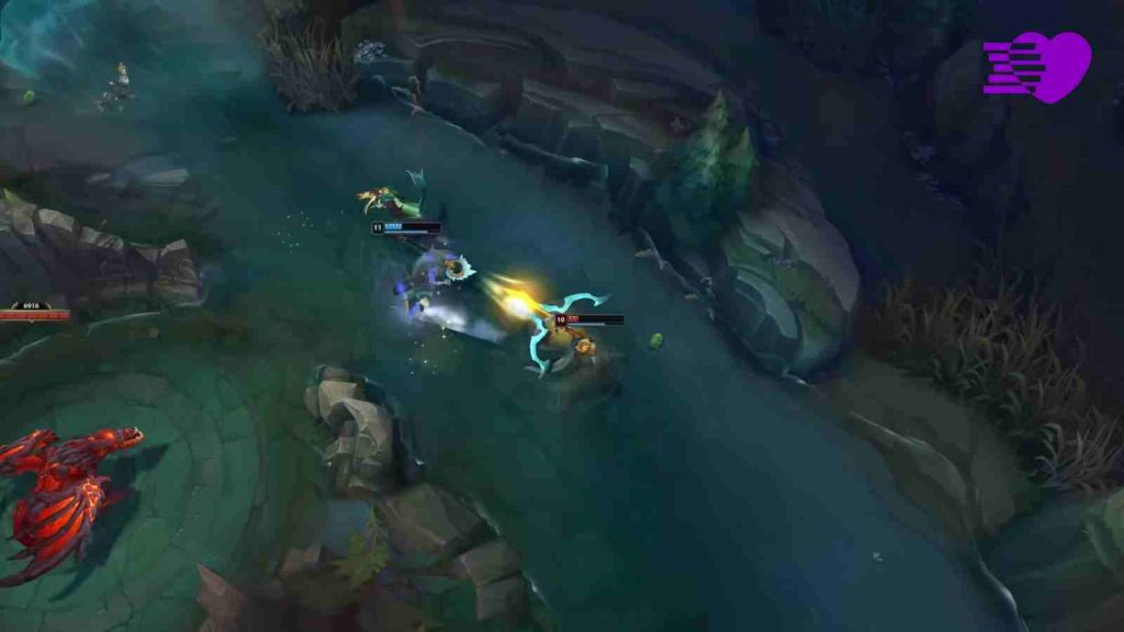 Locke gameplay using Ashen Pursuit to chase down enemy Nami on Summoner's Rift 