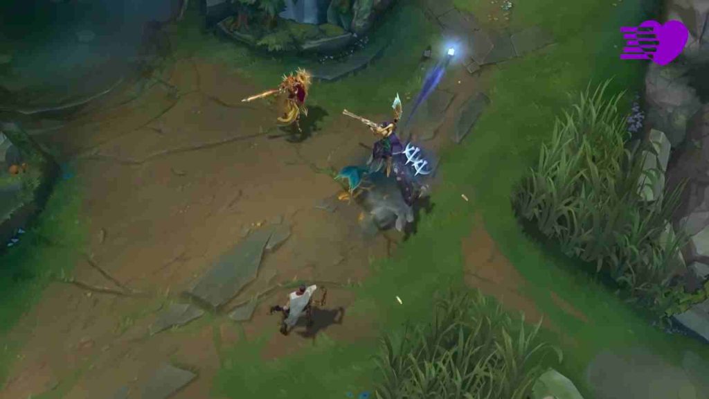 Locke using Ritual Nails (Q) ability, stacking them on an enemy to slow them and increase damage output 