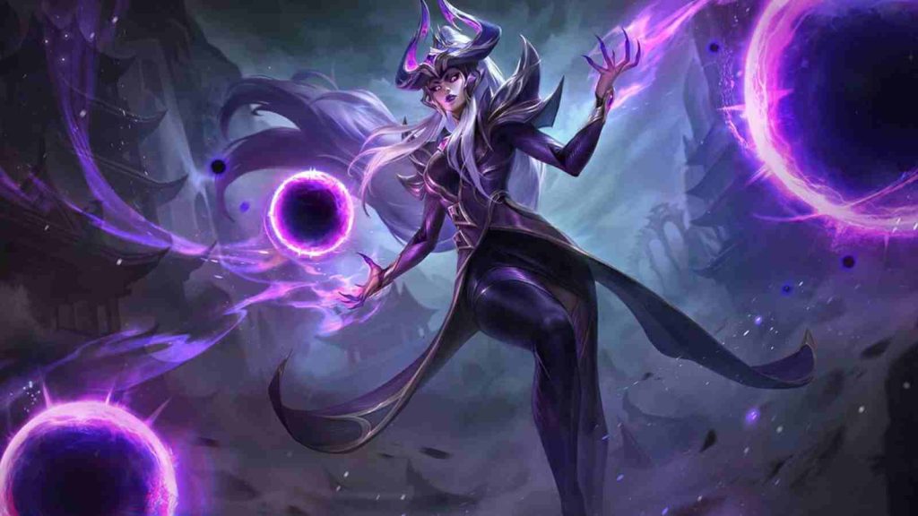 League of Legends AP mage Syndra official splashart wallpaper