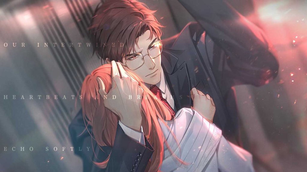 The Stitches of Time official art in Light and Night featuring Lu Chen hugging the female main character.