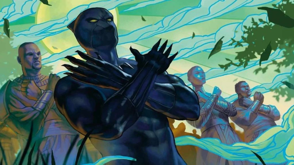 Black Panther in Wakanda forever deck that's part of the MTG Marvel Superheroes lineup