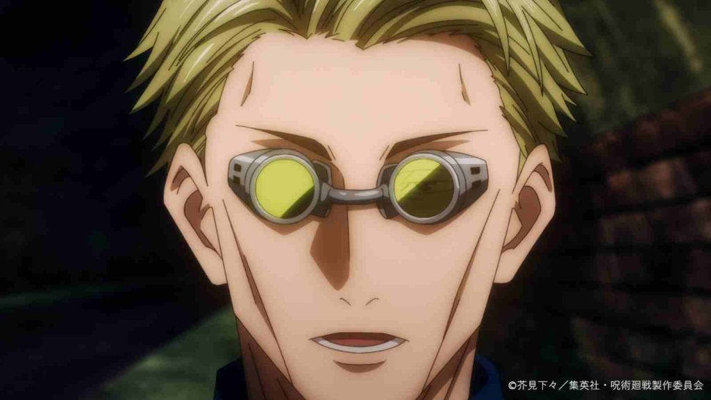 Nanami Kento wearing googles in Jujutsu Kaisen anime Season 1 Episode 10
