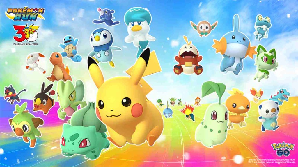 Pokemon Run 30 celebrating Pokemon's 30th anniversary key visual