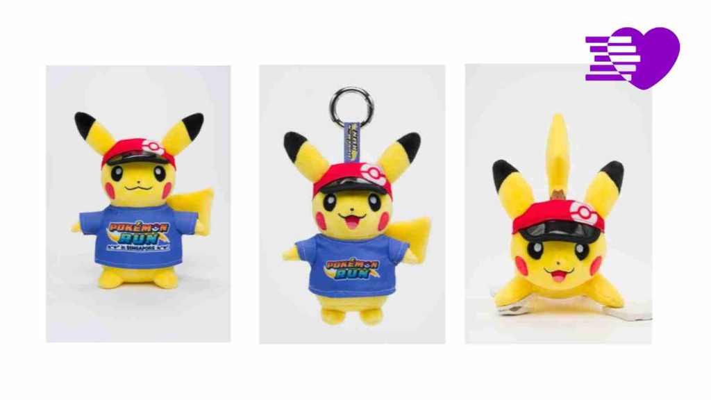 Pokemon Run Singapore 2026 exclusive merchandise: Pikachu plushies and keychain
