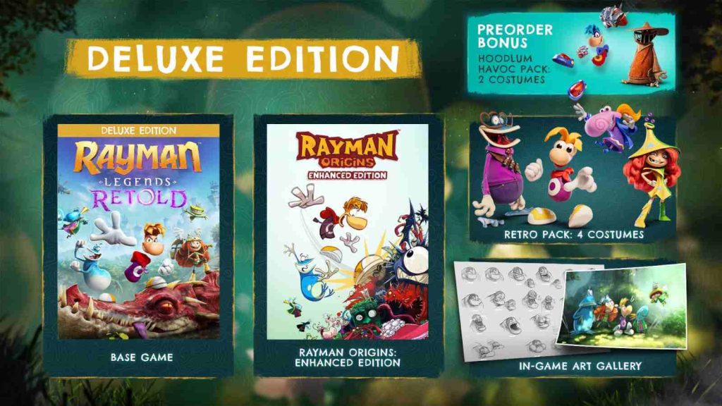 What's inside Rayman Legends Retold deluxe edition