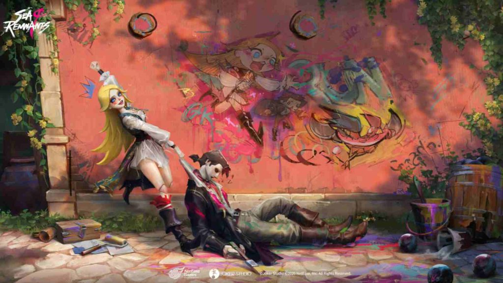 RS pulling Voyager by the collar in Sea of Remnants official wallpaper