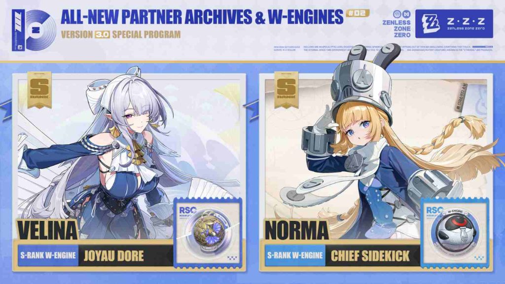 Zenless Zone Zero 3.0 new agents Velina and Norma