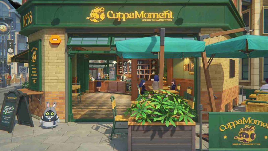 Store front of CuppaMoment in Roscaelifer city 