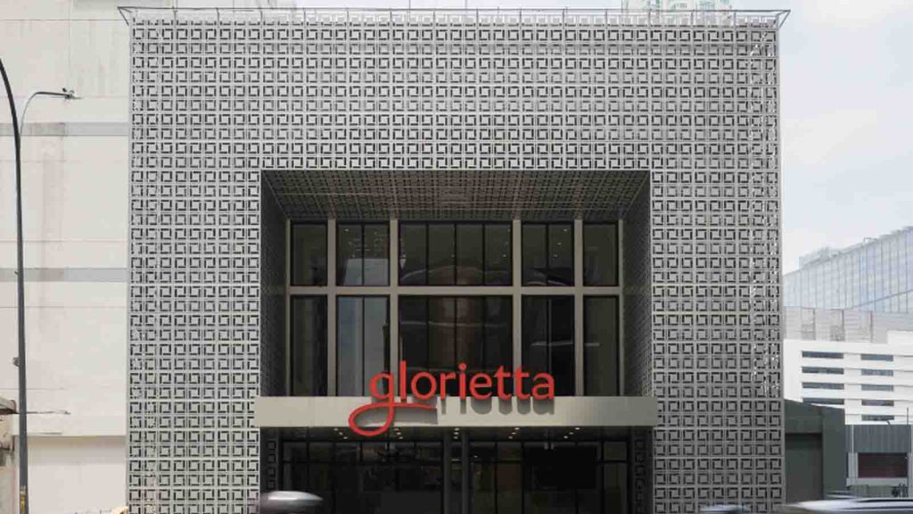The exterior of Glorietta Mall in Metro Manila, Philippines.