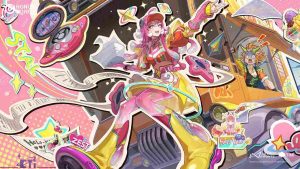 Honor of Kings Cosmic Cravings skin featuring Erin - Cosmic Cravings: Zest. It shows the hero sitting in a food truck with halo-halo dessert on the side.